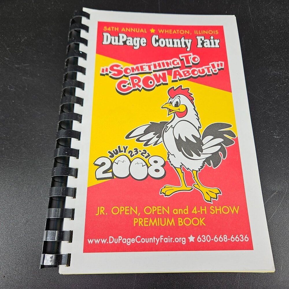 Illinois Premium Prize Catalog Book DuPage County Fair Open Class 4H Show 2008